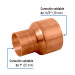 Reducción campana de cobre 1-1/2 x 1", FOSET