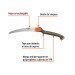 Serrucho plegable 10" hoja curva 5 DPP mango plástico,TRUPER