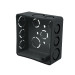 Caja cuadrada 4" x 4" plástica, Volteck