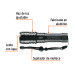 Linterna LED recargable, de aluminio,1,300 lm, TRUPER EXPERT