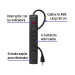 Multicontacto 16 AWG doméstico con 6 entradas, negro VOLTECK