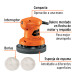 Pulidora roto-orbital compacta 6", 45W, TRUPER PRO