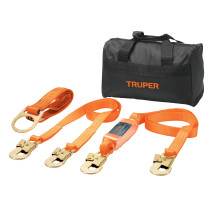 Kit contra caídas con arnés de tres anillos, TRUPER