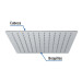 Regadera plato cuadrado 12" sin brazo, cromo, FOSET RIVIERA