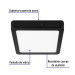Luminario LED plafón 18W 6500K, cuadrado, negro, VOLTECK