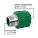 Adaptador PPR 1-1/2" macho con inserto metálico, FOSET
