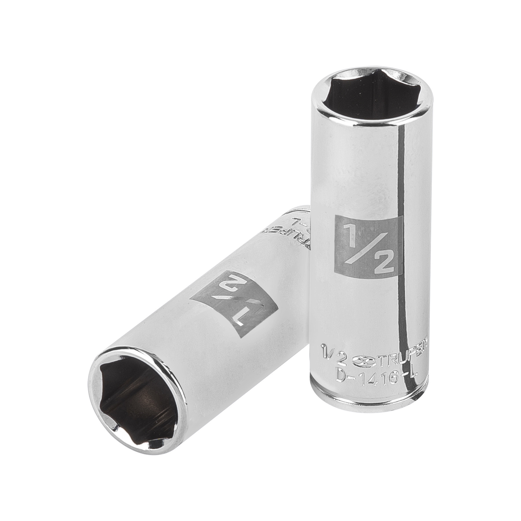 Dado largo de 1/2", 6 puntas, cuadro 1/4", TRUPER
