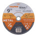 Disco abrasivo de corte preciso metal 9" x 2 mm, TRUPER