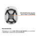Casco de seguridad ventilado, ajuste de matraca, blanco