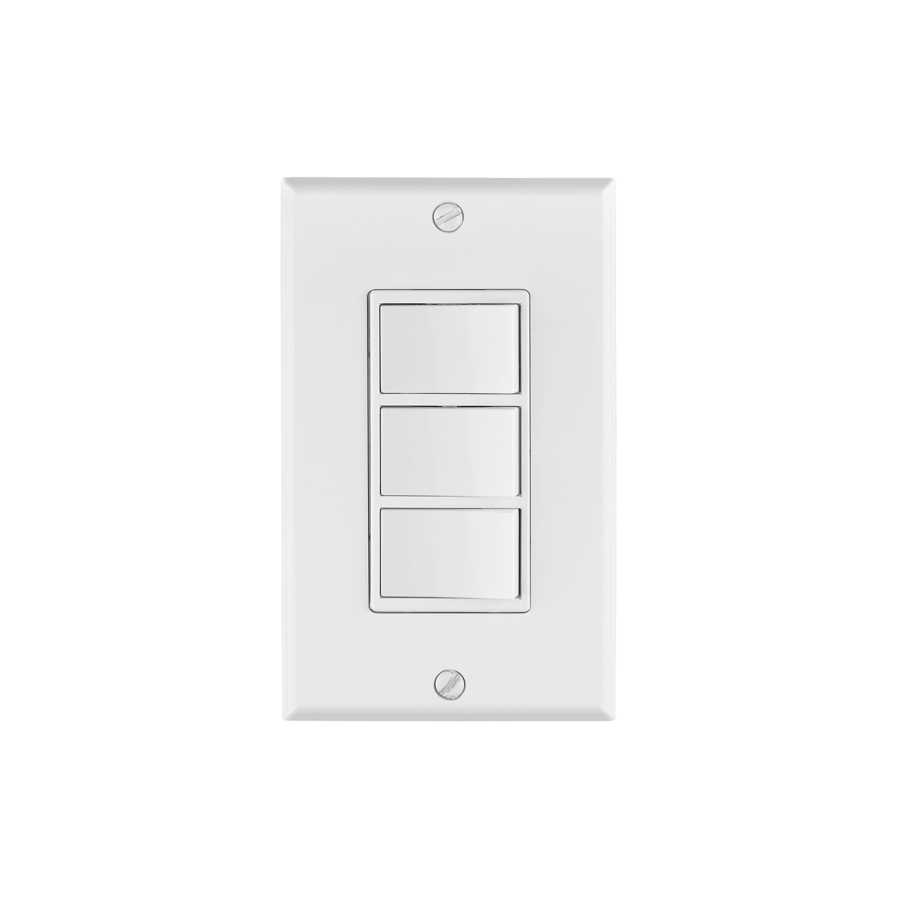 Placa armada con 3 interruptores sencillos, línea Classic