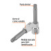 Dado punta larga bristol M12, cuadro 1/2", TRUPER