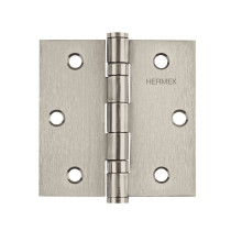 Bisagra cuadrada 3" acero inox, cabeza plana, HERMEX