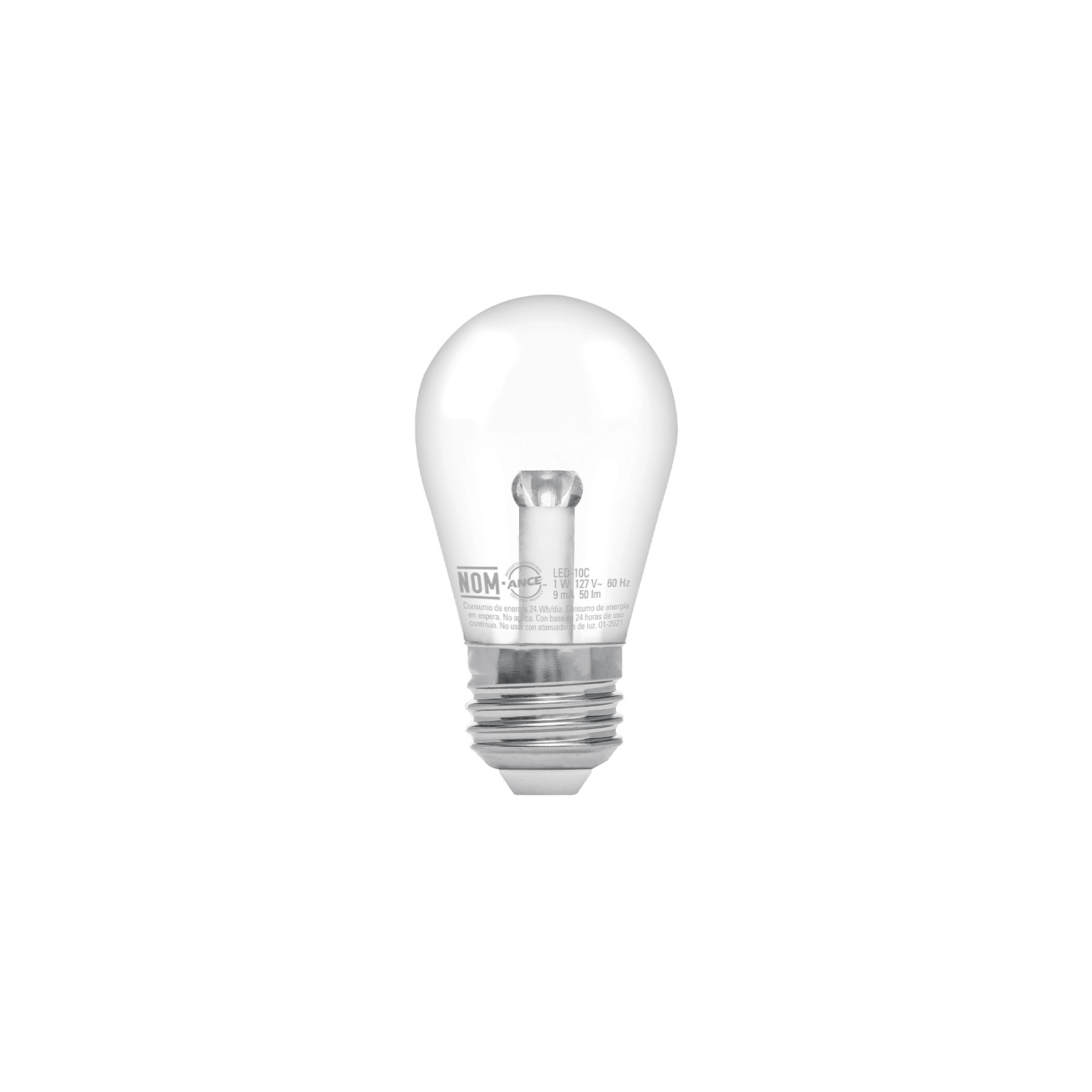 Foco LED 1 W sin filamento, S14, 2200K ambar, E26, VOLTECK