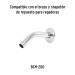 Regadera satín 4" plato redondo, sin brazo, FOSET ELEMENT
