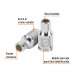 Dado de 5 mm, 12 puntas, cuadro 1/4", TRUPER