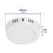 Luminario LED plafón 6W 6500K, redondo, blanco, VOLTECK