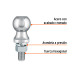 Bola de arrastre para remolque, 1-7/8", 2,000 lb, TRUPER