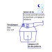 Luminario suburbano ABS con foco LED 40W 6500K sensor de luz