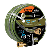 Manguera 5/8" anti-torceduras 6 capas 30m conexiones d/metal