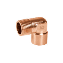 Codo 90° de cobre, rosca exterior 3/4", FOSET