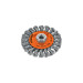Carda circular 4" alambre trenzado, eje 5/8"-11, TRUPER