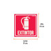 Letrero de señalización "EXTINTOR", 19 x 19 cm, TRUPER