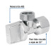 Llave angular 1/2", 1/4 de vuelta, roscable, FOSET