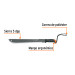 Machete doble filo 18", cacha atornillada, funda de cartón