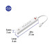 Multicontacto 4 entradas, 1 USB A + 1 USB C, blanco, VOLTECK