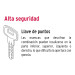 Cerrojo llave-llave cromo mate, llave puntos, HERMEX
