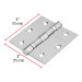 Bisagra cuadrada 3" acero inox, cabeza plana, HERMEX