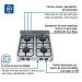 Parrilla de gas de sobreponer,4 quemadores, inox, FOSET AERO