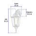 Arbotante tipo farol tradicional suspendido p/exterior, bco.