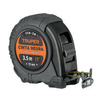 Flexómetro contra impactos 3 m, Cinta Negra 13 mm, Truper