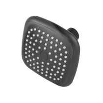 Regadera cuadrada de ABS 3-3/4" sin brazo, negro, BASIC