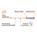 Desarmador plano de golpe 3/8" x 10", TRUPER EXPERT