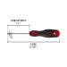 Desarmador plano 3/16 x 3" mango Comfort Grip, PRETUL