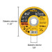 Disco abrasivo de corte preciso metal 4-1/2" x 1.2 mm PRETUL
