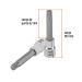 Dado punta larga bristol M12, cuadro 1/2", TRUPER