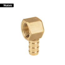 Codo estufa a 90° de latón con espiga de 3/8", FOSET