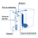 Válvula admisión tanque bajo, altura ajustable 25 a 38 cm