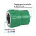 Adaptador PPR 3/4" hembra con inserto metálico, FOSET
