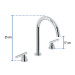 Mezcladora p/lavabo,taladros separados,palanca, cromo, TÚBIG