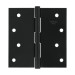 Bisagra cuadrada 4", negro mate, cabeza plana, BASIC