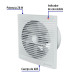 Extractor de aire de 8", blanco, VOLTECK