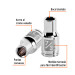 Dado de 7/32", 6 puntas, cuadro 1/4", TRUPER