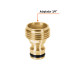 Conector 3/4" rápido macho de latón, sistema click, TRUPER