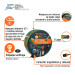 Manguera 1/2" reforzada 3 capas 25 m conexiones plásticas