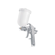 Pistola p/pintar gravedad LVMP vaso plástico, 1.7 mm, Truper