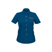 Camisa de mezclilla manga corta para mujer, M, TRUPER